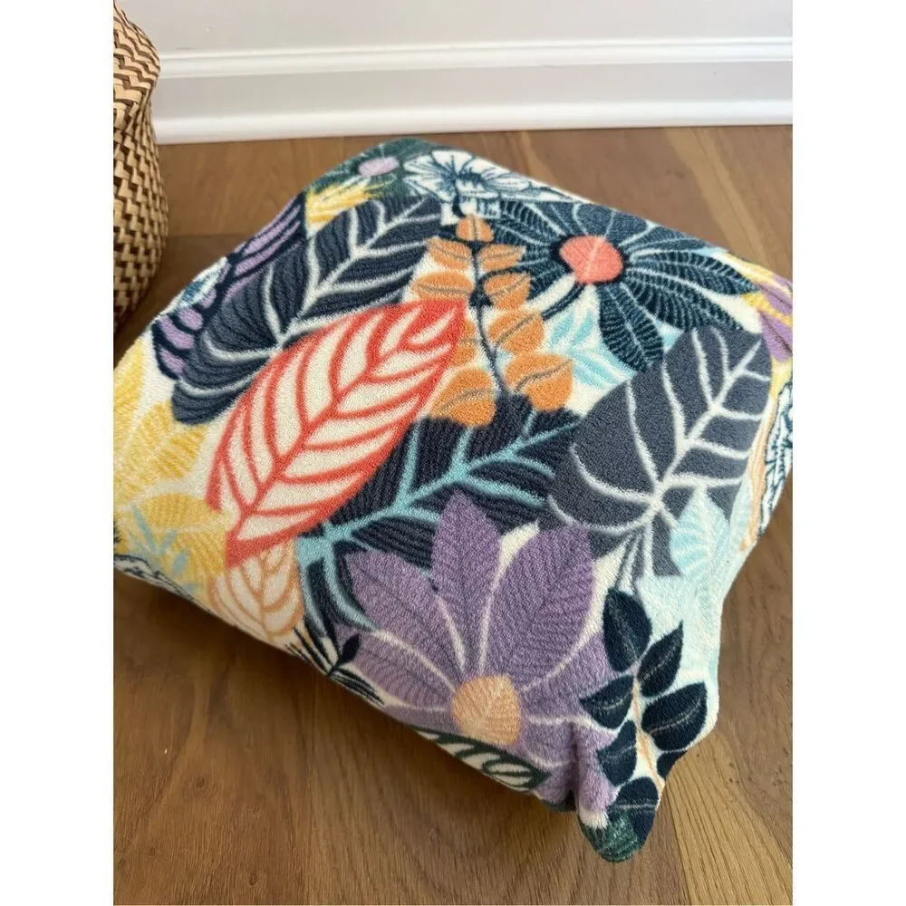 Vera Bradley Plush Throw Blanket Palm Floral Display Only